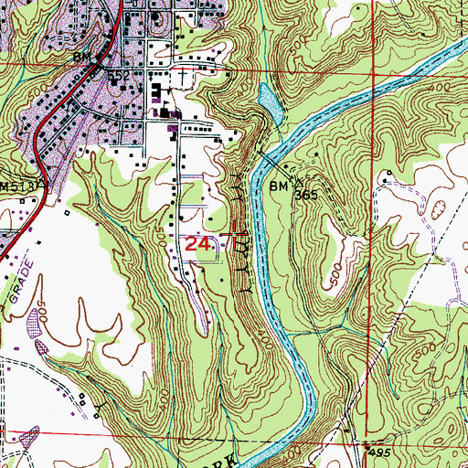 Topographic Map of Blackcat Mine, AL