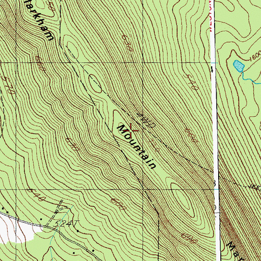 Topographic Map of Markham Mountain, VT