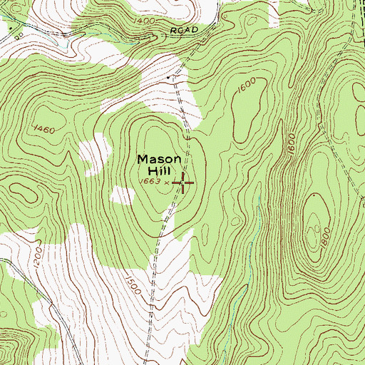 Topographic Map of Mason Hill, VT