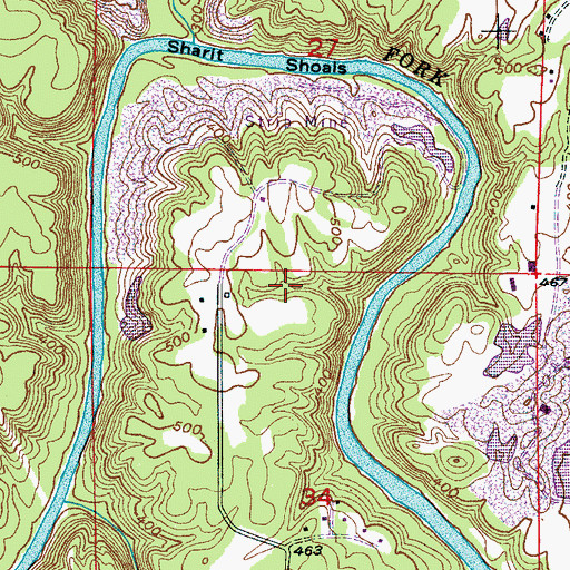 Topographic Map of Capricorn Mine, AL