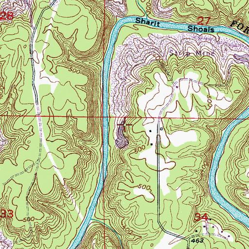 Topographic Map of Pritchett Number 1 Drift Mine, AL
