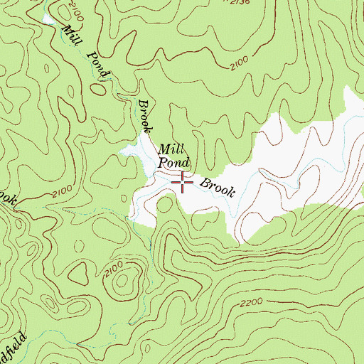 Topographic Map of Mill Pond Brook, VT