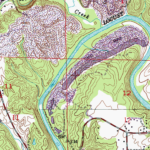Topographic Map of Knob Mine Number 2, AL