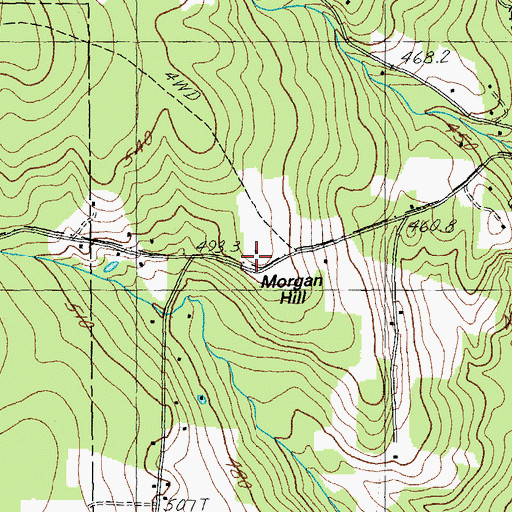 Topographic Map of Morgan Hill, VT