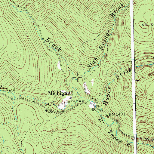 Topographic Map of Morrill Brook, VT