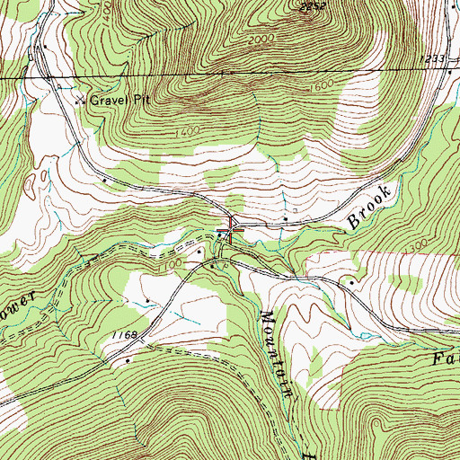 Topographic Map of Mountain Brook, VT