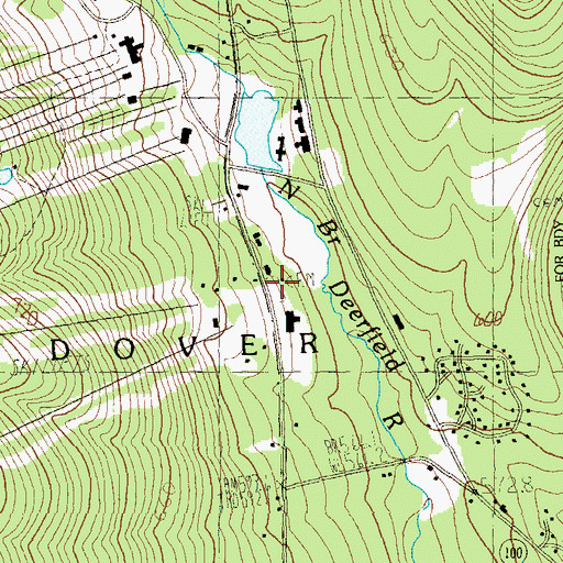 Topographic Map of Mountain View Cemetery, VT