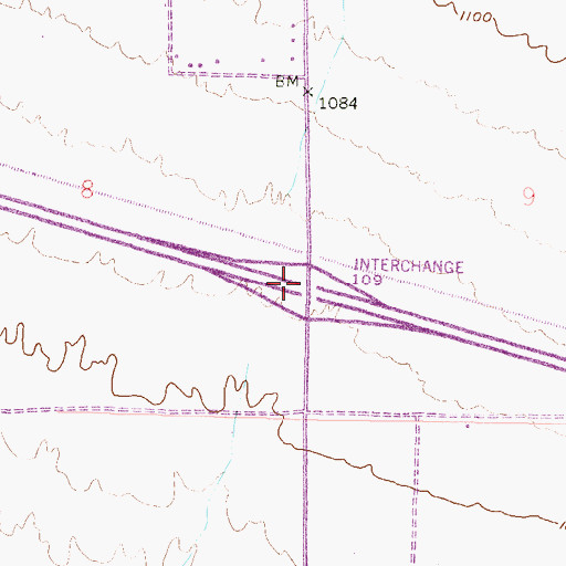 Topographic Map of Interchange One Hundred Nine, AZ