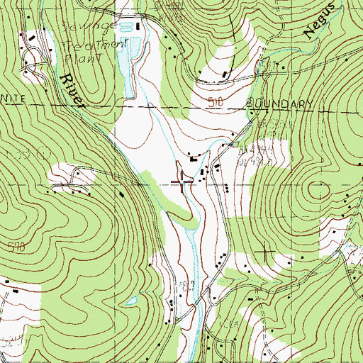 Topographic Map of Negus Brook, VT