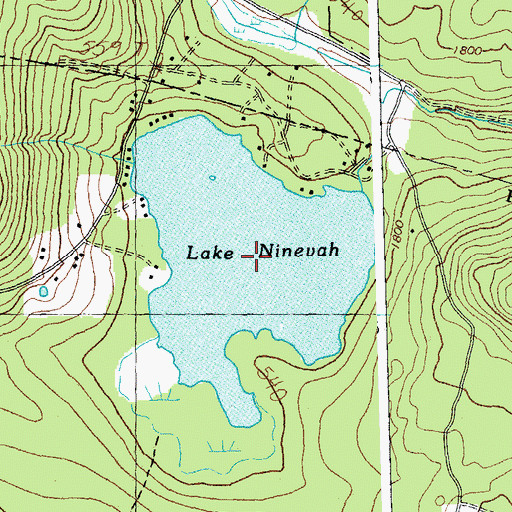 Topographic Map of Lake Ninevah, VT
