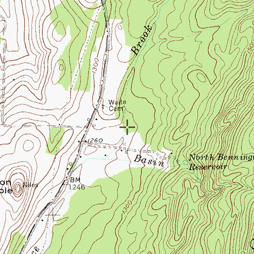 Topographic Map of North Bennington Reservoir, VT