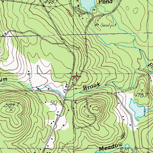 Topographic Map of North Cemetery, VT
