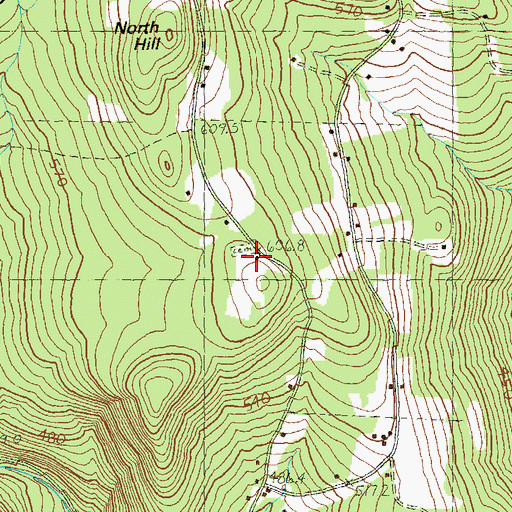 Topographic Map of North Hill Cemetery, VT