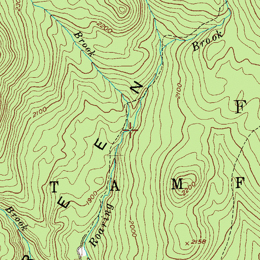 Topographic Map of Nunge Brook, VT
