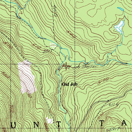 Topographic Map of Old Job, VT