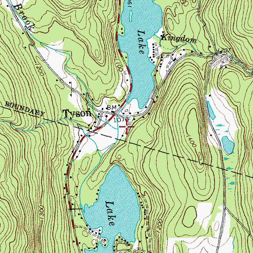 Topographic Map of Patch Brook, VT