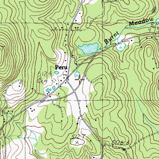 Topographic Map of Peru, VT