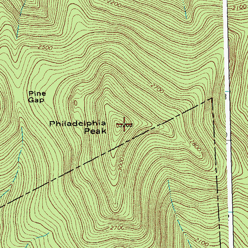 Topographic Map of Philadelphia Peak, VT