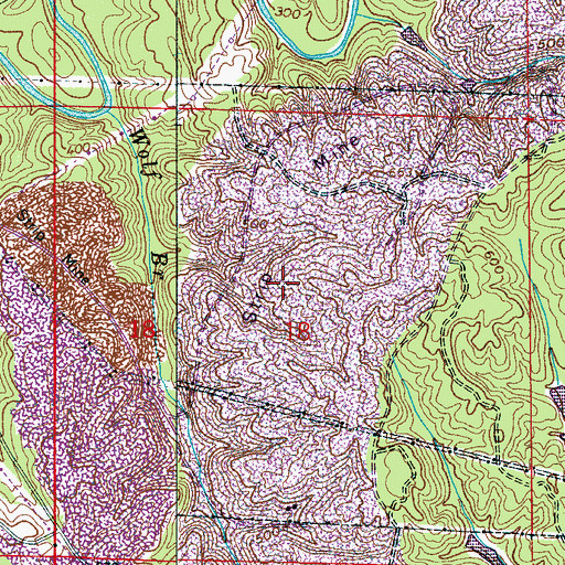 Topographic Map of Flat Top Mine, AL