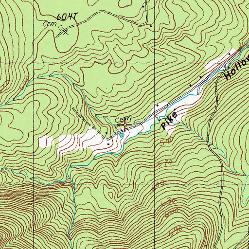 Topographic Map of Pike Cemetery, VT