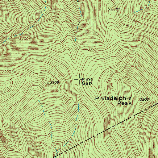 Topographic Map of Pine Gap, VT