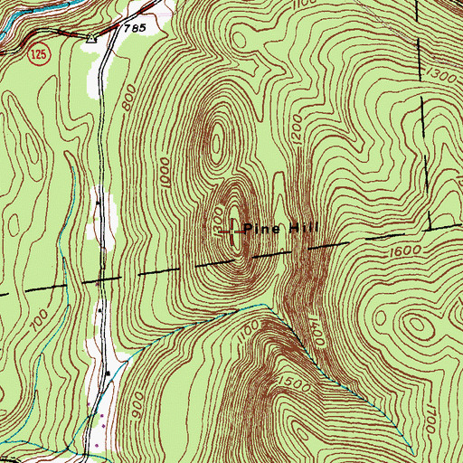 Topographic Map of Pine Hill, VT