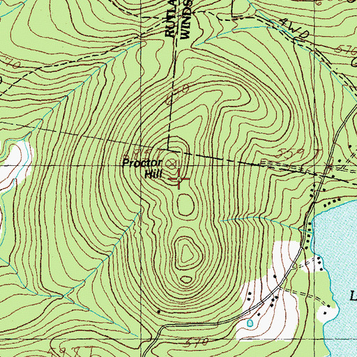 Topographic Map of Proctor Hill, VT