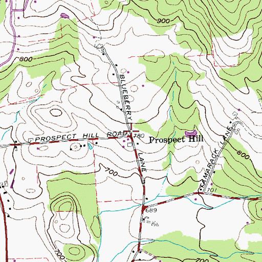 Topographic Map of Prospect Hill, VT