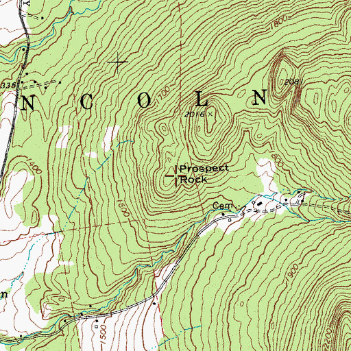 Topographic Map of Prospect Rock, VT