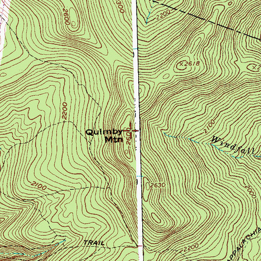 Topographic Map of Quimby Mountain, VT