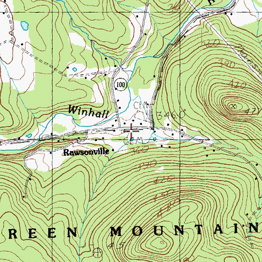Topographic Map of Rawsonville, VT