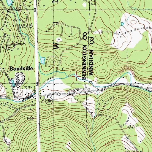 Topographic Map of Red Brook, VT