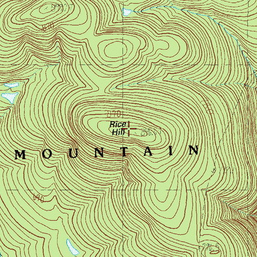 Topographic Map of Rice Hill, VT