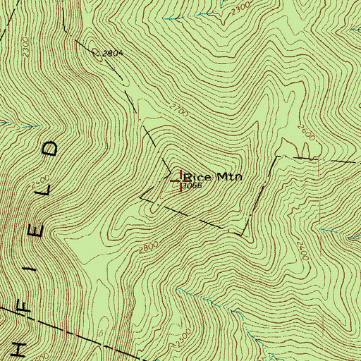 Topographic Map of Rice Mountain, VT