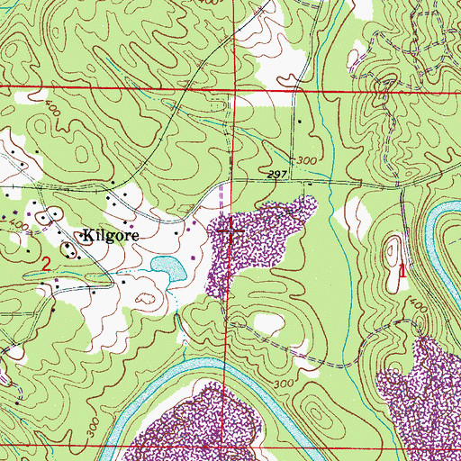 Topographic Map of Bagley Bend North Mine, AL