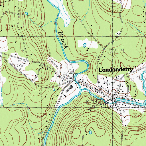 Topographic Map of Riverside Cemetery, VT