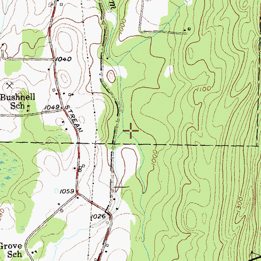 Topographic Map of Roaring Branch, VT