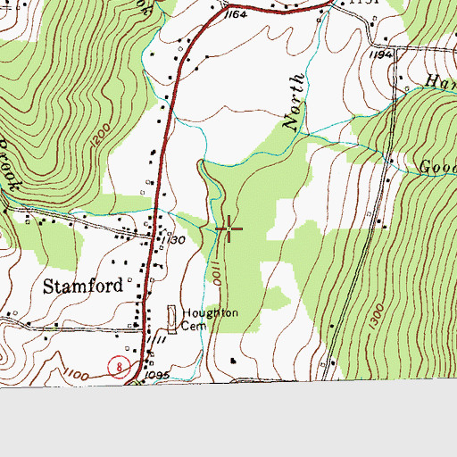 Topographic Map of Roaring Brook, VT