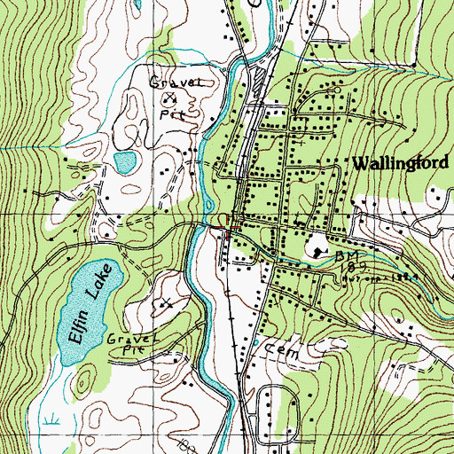 Topographic Map of Roaring Brook, VT
