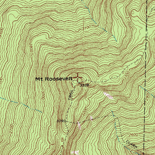 Topographic Map of Mount Roosevelt, VT
