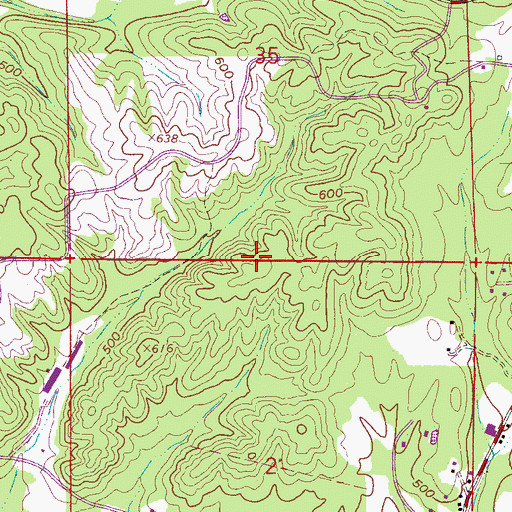 Topographic Map of Bradford Slope Mine, AL