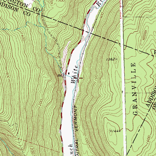 Topographic Map of Sandusky Brook, VT