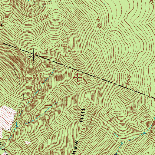 Topographic Map of Shaw Hill, VT
