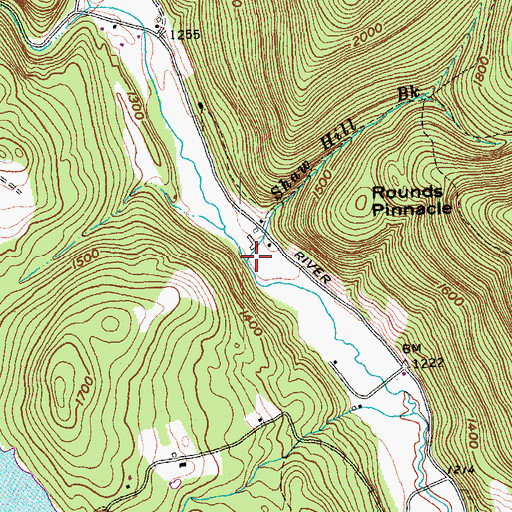 Topographic Map of Shaw Hill Brook, VT