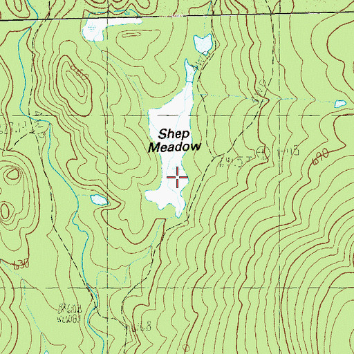 Topographic Map of Shep Meadow, VT