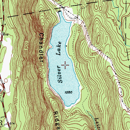 Topographic Map of Silver Lake, VT