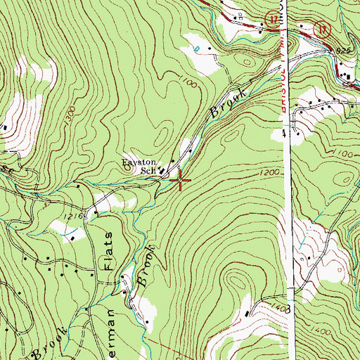 Topographic Map of Slide Brook, VT