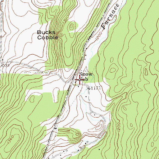 Topographic Map of Snow School, VT
