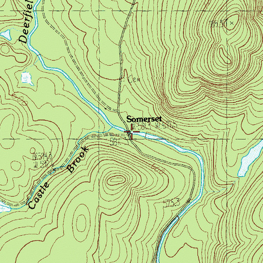 Topographic Map of Somerset, VT
