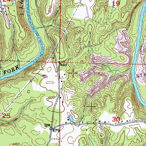 Topographic Map of Higginbotham Mine, AL